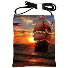 Pirate Ship Shoulder Sling Bags by Sapixe