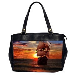 Pirate Ship Office Handbags (2 Sides)  by Sapixe