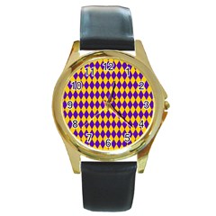 Real Jester Round Gold Metal Watch by jumpercat