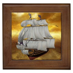 Pirate Ship Framed Tiles by Sapixe