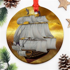 Pirate Ship Ornament (round) by Sapixe