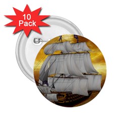 Pirate Ship 2 25  Buttons (10 Pack)  by Sapixe