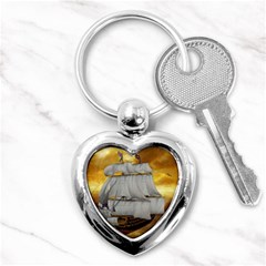 Pirate Ship Key Chains (heart)  by Sapixe