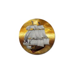 Pirate Ship Golf Ball Marker (4 Pack) by Sapixe