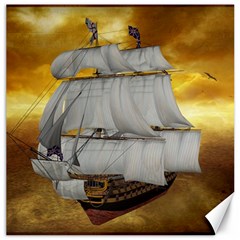 Pirate Ship Canvas 12  X 12   by Sapixe