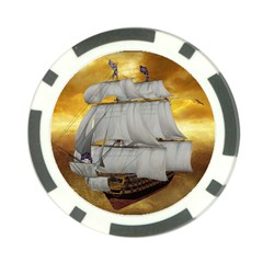 Pirate Ship Poker Chip Card Guard by Sapixe