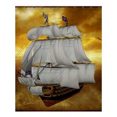 Pirate Ship Shower Curtain 60  X 72  (medium)  by Sapixe