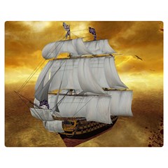 Pirate Ship Double Sided Flano Blanket (medium)  by Sapixe