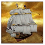 Pirate Ship Large Satin Scarf (Square) Front