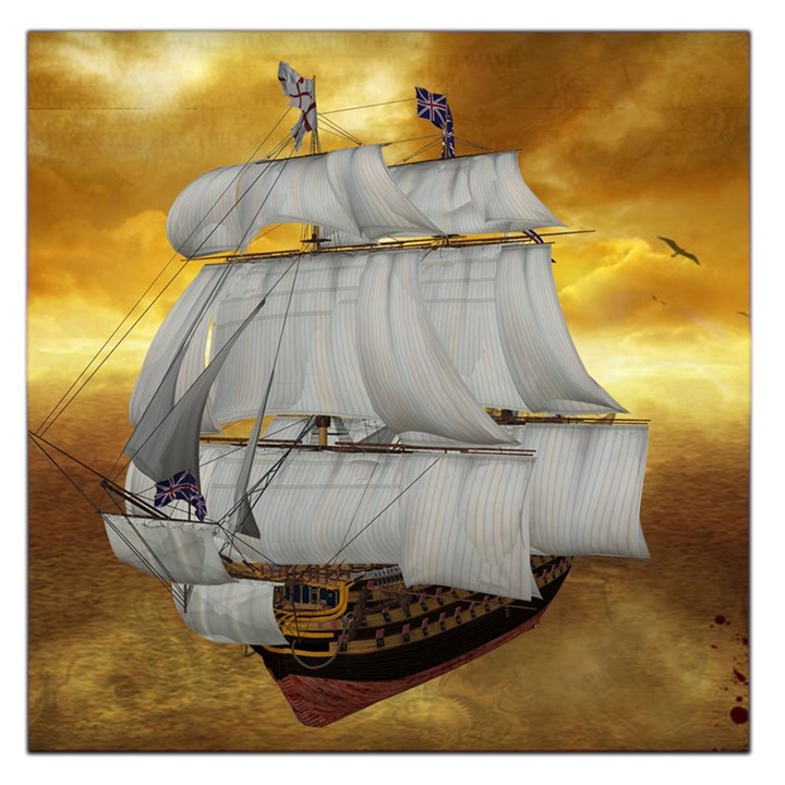 Pirate Ship Large Satin Scarf (Square)