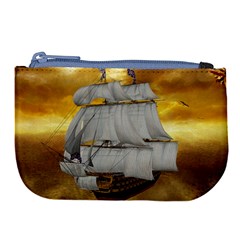 Pirate Ship Large Coin Purse by Sapixe