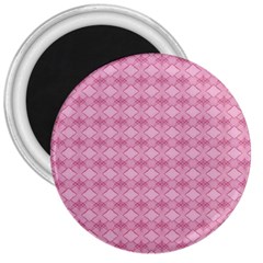 Pattern Pink Grid Pattern 3  Magnets by Sapixe