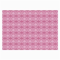 Pattern Pink Grid Pattern Large Glasses Cloth (2-side) by Sapixe