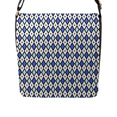 Blue Jess Flap Messenger Bag (l)  by jumpercat