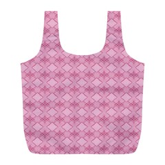 Pattern Pink Grid Pattern Full Print Recycle Bags (l)  by Sapixe