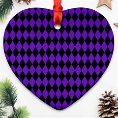 Jester Purple Heart Ornament (two Sides) by jumpercat