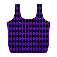 Jester Purple Full Print Recycle Bags (l)  by jumpercat