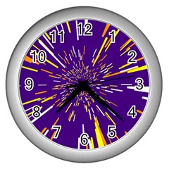 Space Trip 1 Wall Clocks (silver)  by jumpercat