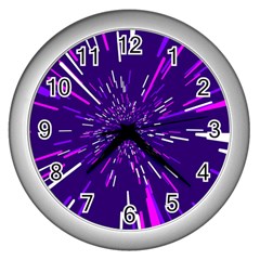 Space Trip 2 Wall Clocks (silver)  by jumpercat