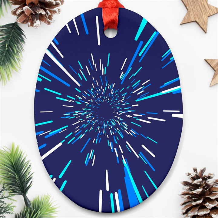 Space Trip 3 Ornament (Oval)