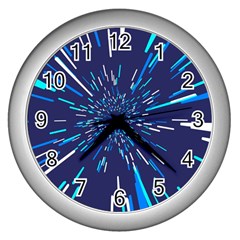 Space Trip 3 Wall Clocks (silver)  by jumpercat