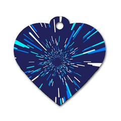 Space Trip 3 Dog Tag Heart (one Side) by jumpercat