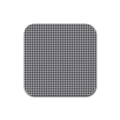 Triangulate Black And White Rubber Square Coaster (4 Pack)  by jumpercat