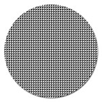 Triangulate Black And White Magnet 5  (Round) Front