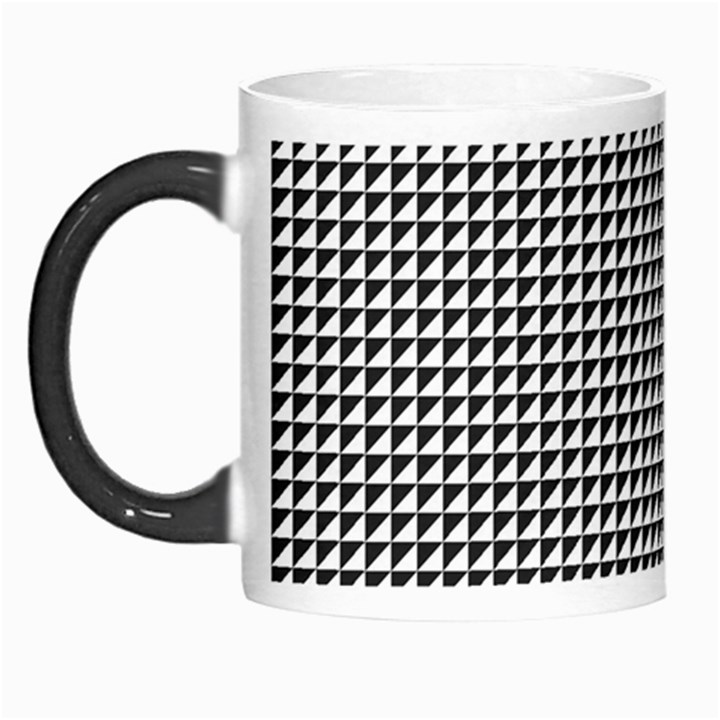 Triangulate Black And White Morph Mugs