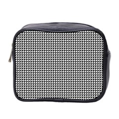 Triangulate Black And White Mini Toiletries Bag 2-side by jumpercat