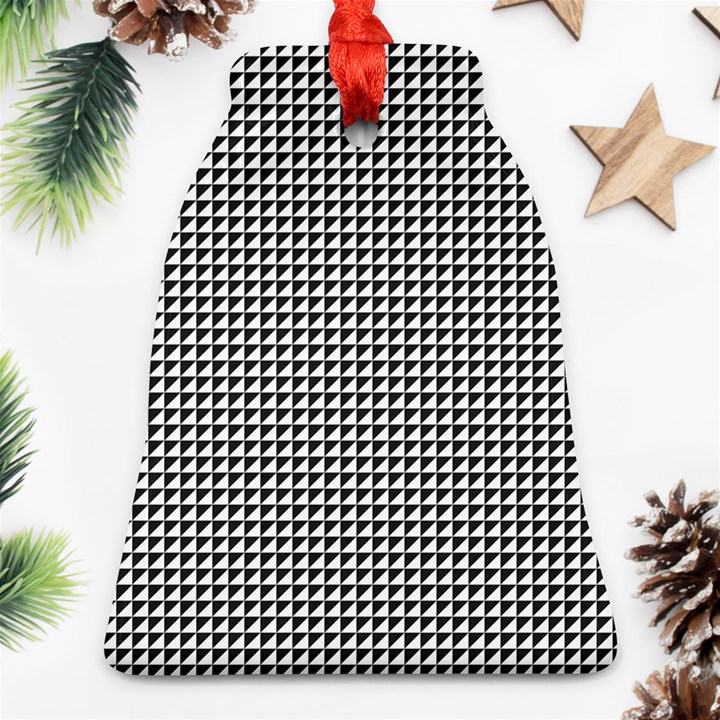 Triangulate Black And White Ornament (Bell)