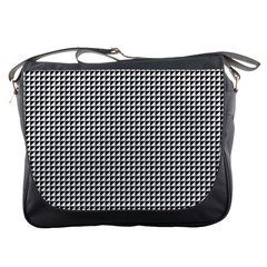 Triangulate Black And White Messenger Bags by jumpercat