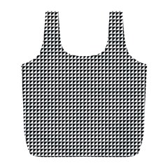 Triangulate Black And White Full Print Recycle Bags (l) 