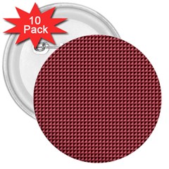 Red Triangulate 3  Buttons (10 Pack)  by jumpercat