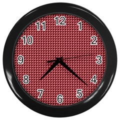 Red Triangulate Wall Clocks (black) by jumpercat