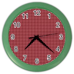 Red Triangulate Color Wall Clocks by jumpercat