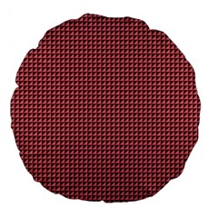 Red Triangulate Large 18  Premium Flano Round Cushions by jumpercat