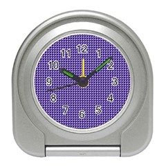 Purple Triangulate Travel Alarm Clocks by jumpercat