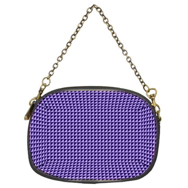 Purple Triangulate Chain Purses (Two Sides) 