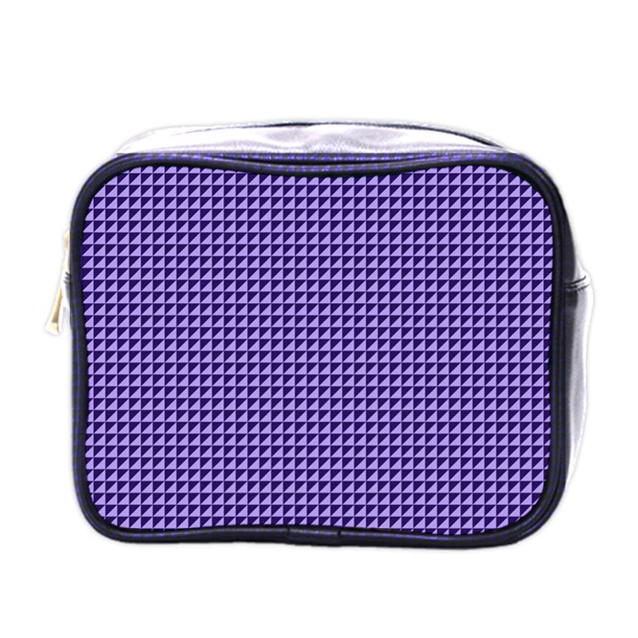 Purple Triangulate Mini Toiletries Bags