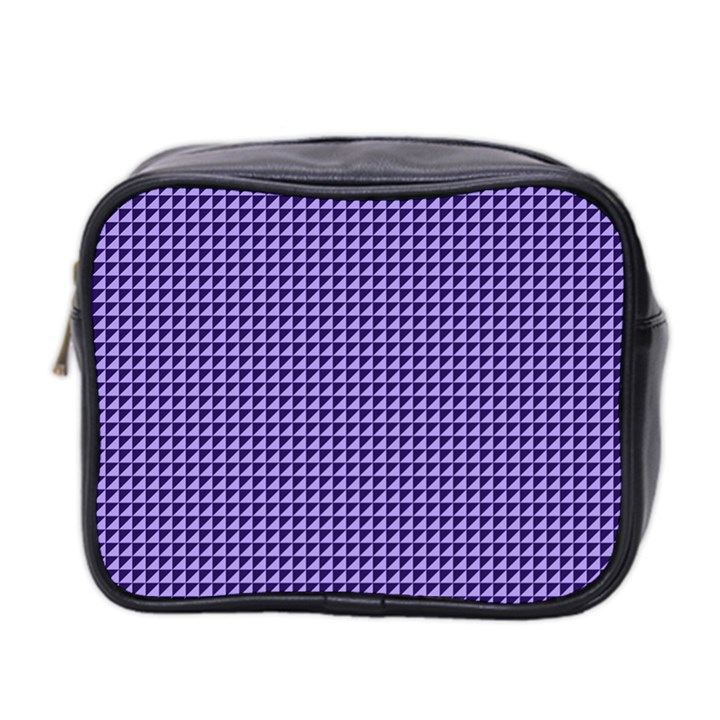 Purple Triangulate Mini Toiletries Bag 2-Side