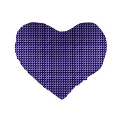 Purple Triangulate Standard 16  Premium Heart Shape Cushions by jumpercat