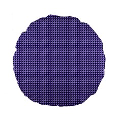 Purple Triangulate Standard 15  Premium Flano Round Cushions by jumpercat