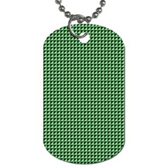 Green Triangulate Dog Tag (two Sides) by jumpercat