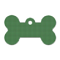 Green Triangulate Dog Tag Bone (two Sides) by jumpercat