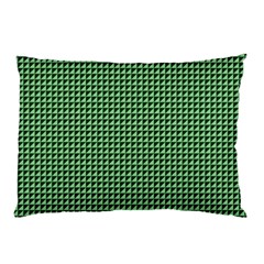 Green Triangulate Pillow Case by jumpercat