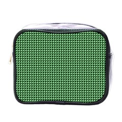 Green Triangulate Mini Toiletries Bags by jumpercat