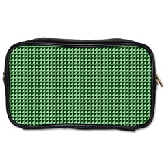 Green Triangulate Toiletries Bags 2-side by jumpercat