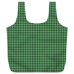 Green Triangulate Full Print Recycle Bags (l)  by jumpercat