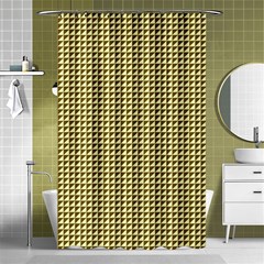 Ocre Triangulate Shower Curtain 48  X 72  (small)  by jumpercat